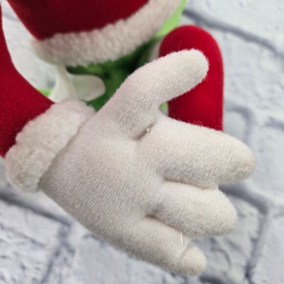 Vintage 1983 Coleco Dr Suess Santa Grinch Plush with Bushy Eyebrows Hard Eyes - Picture 15 of 16